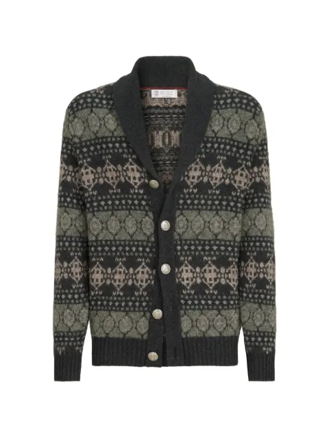 Brunello Cucinelli cashmere jacquard cardigan