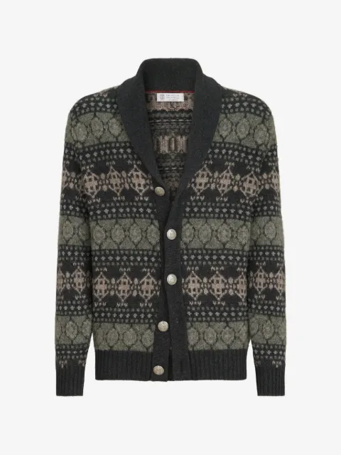 Brunello Cucinelli cashmere jacquard cardigan
