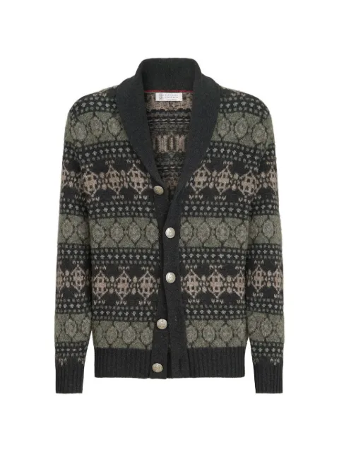 Brunello Cucinelli cashmere jacquard cardigan