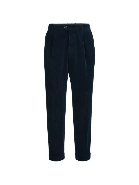 Brunello Cucinelli garment-dyed trousers in cotton corduroy with pleat