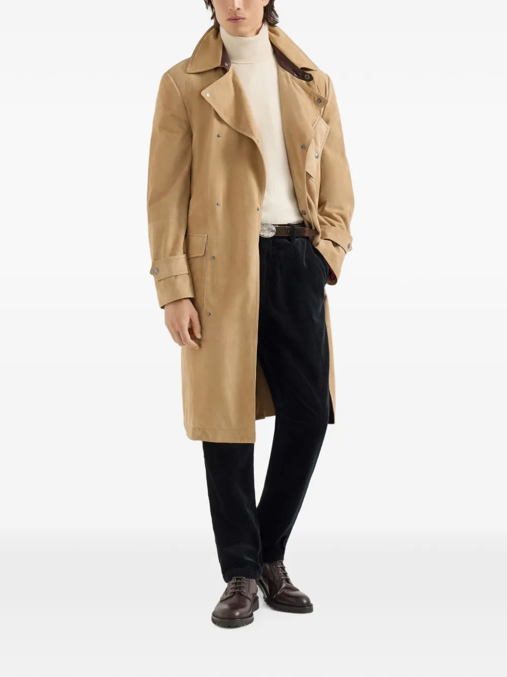 Brunello Cucinelli Ribfluwelen broek met geverfd effect Zwart