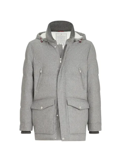 Brunello Cucinelli parka acolchada con capucha removible