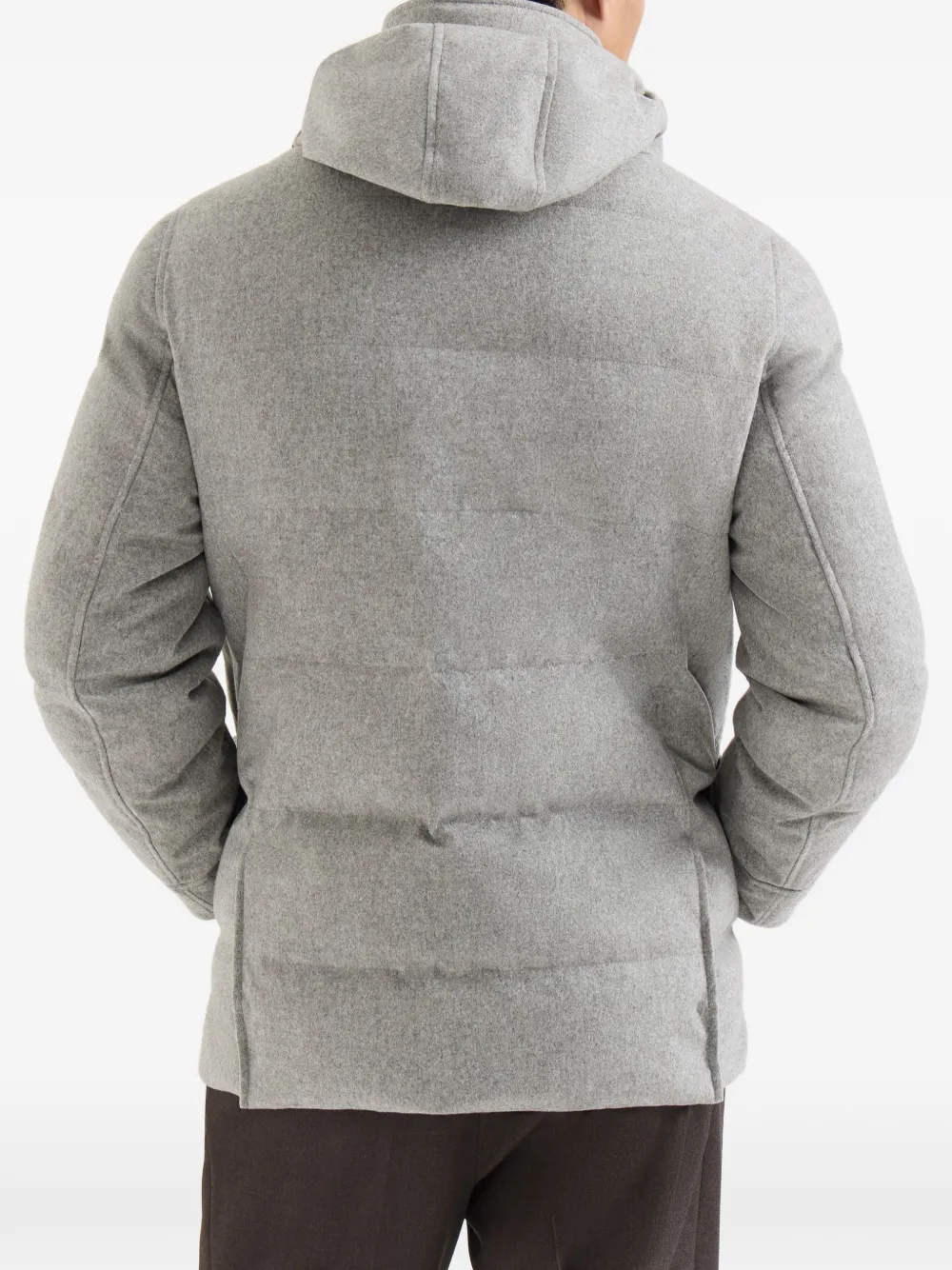 Brunello Cucinelli Parka met afneembare capuchon Grijs