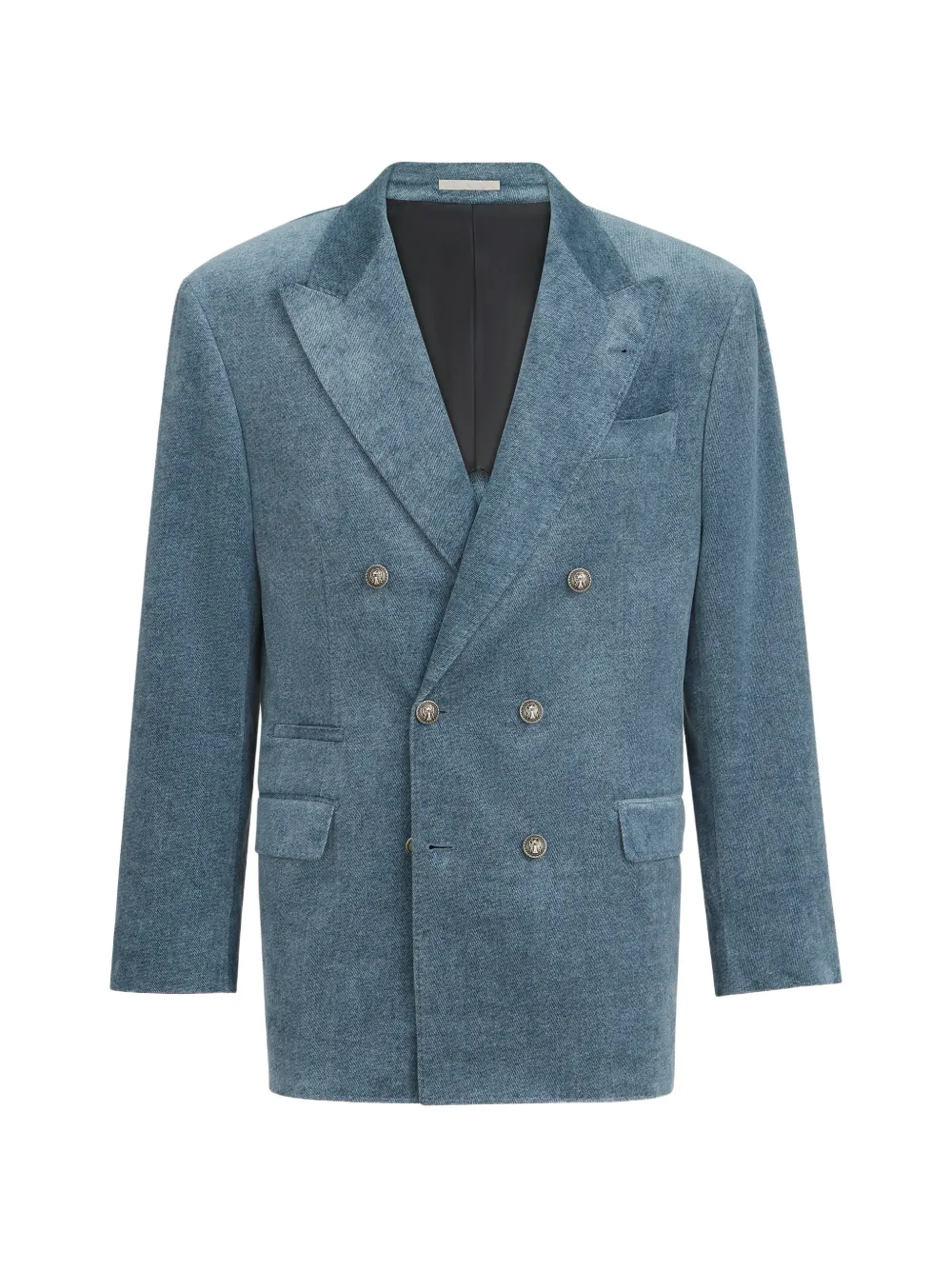 Brunello Cucinelli peaked-lapel blazer - Blu