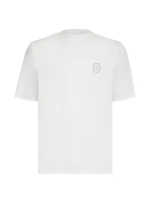 Brunello Cucinelli Cotton Jersey Crew Neck T-shirt With Logo