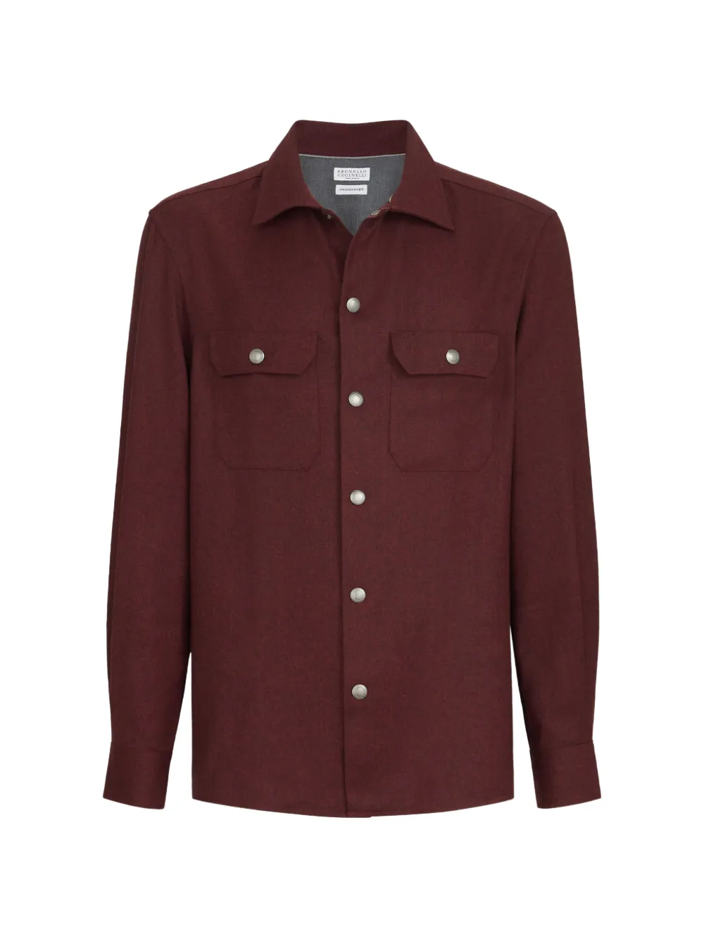 Brunello Cucinelli flannel chest-pockets shirt jacket - Rot