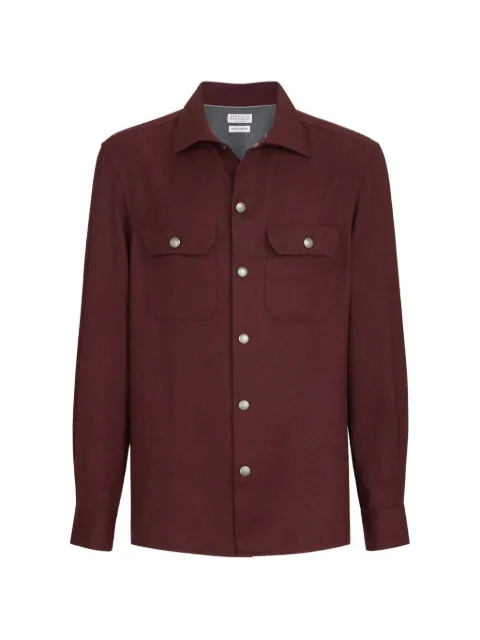 Brunello Cucinelli sobrecamisa con bolsillo en el pecho