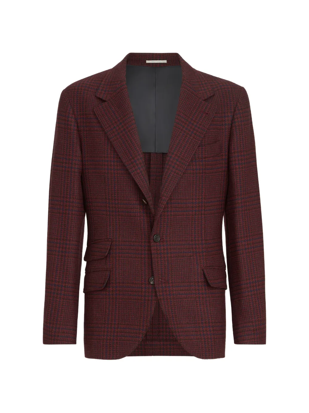Brunello Cucinelli Prince of Wales Cavallo Blazer aus Kaschmir - Rot