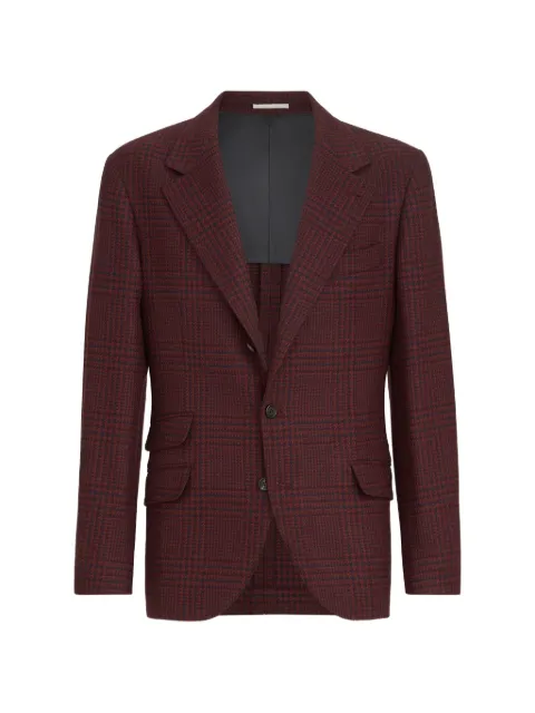Brunello Cucinelli blazer de cachemira con motivo príncipe de Gales