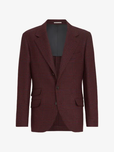 Brunello Cucinelli blazer de cachemira con motivo príncipe de Gales