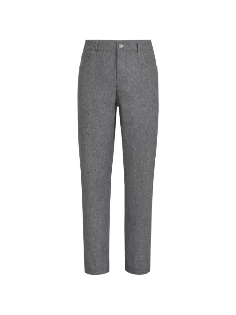 Brunello Cucinelli virgin wool flannel five-pocket trousers