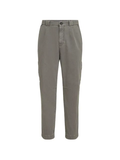 Brunello Cucinelli cotton chevron trousers with zipped pocket