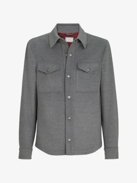 Brunello Cucinelli lightweight virgin wool cloth shirt-style outerwear jacket