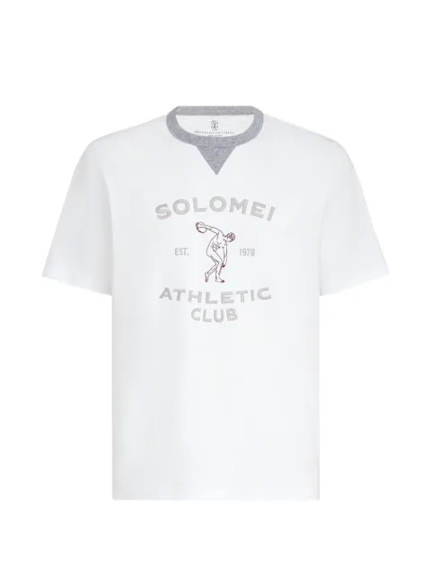 Brunello Cucinelli cotton-jersey crew-neck T-shirt with print