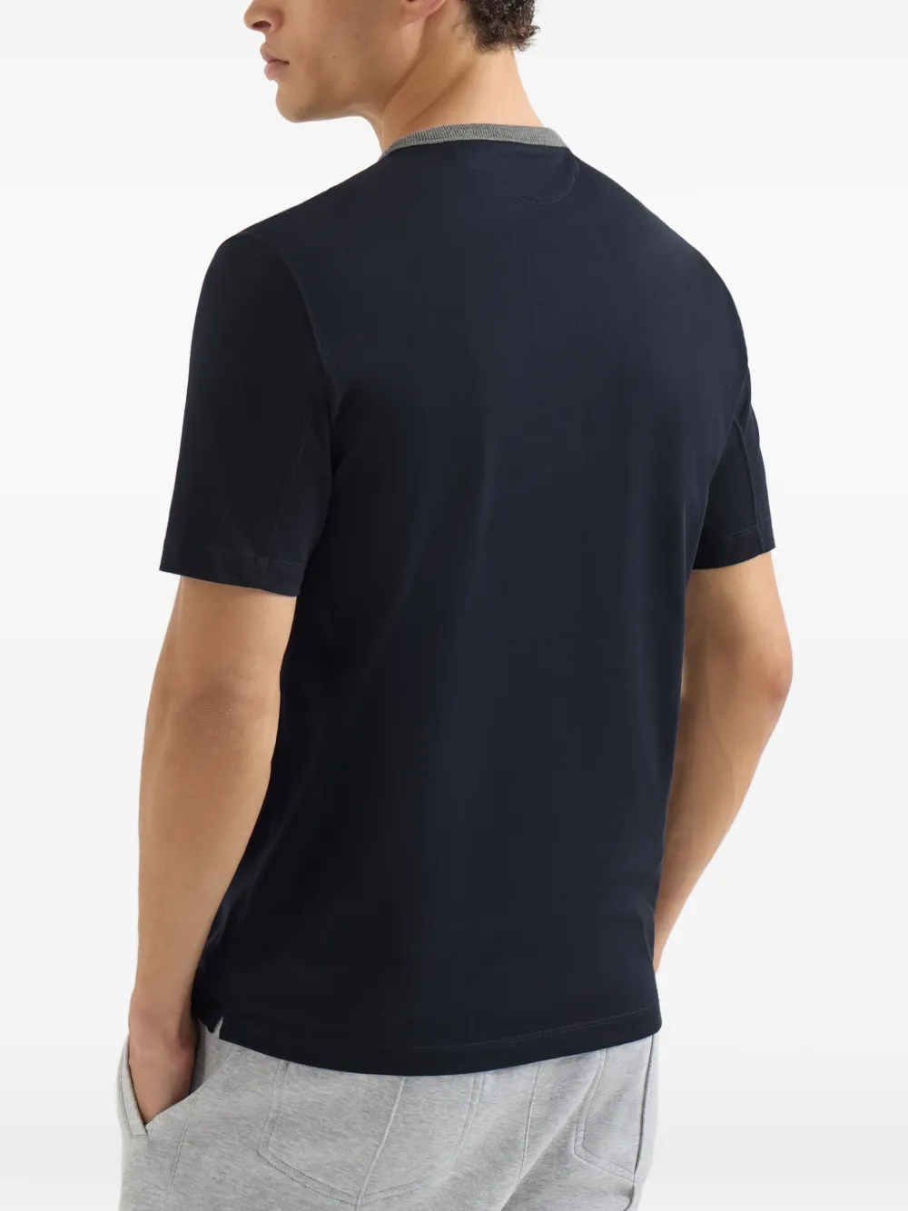 Brunello Cucinelli T-shirt met print Blauw