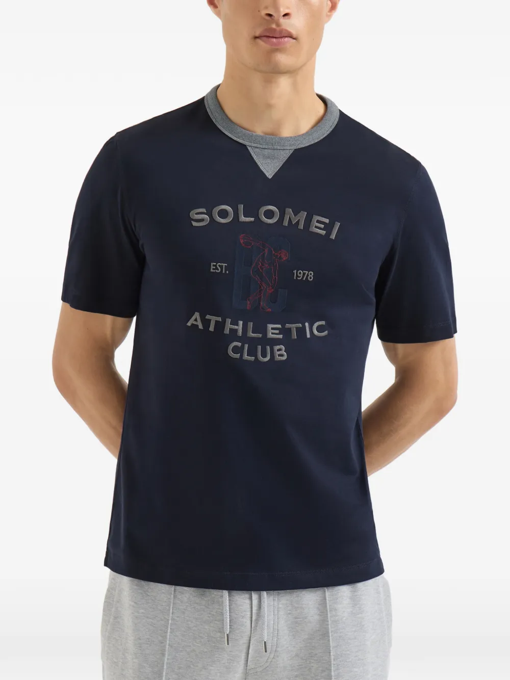 Brunello Cucinelli T-shirt met print Blauw