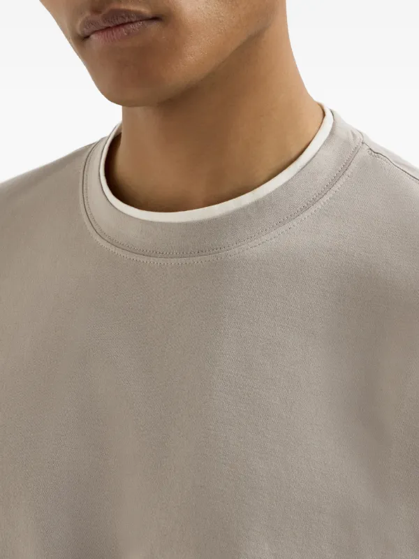 新品！BRUNELLO CUCINELLI フェイクレイヤードTシャツXS Brunello Cucinelli フェイクレイヤード Tシャツ | グレー | FARFETCH JP