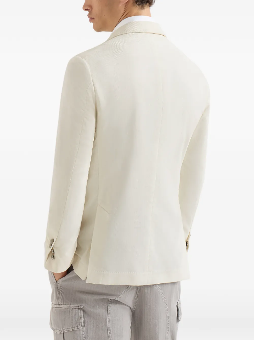 Brunello Cucinelli Sea Island ribfluwelen gedeconstrueerde blazer Beige