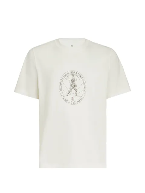 Brunello Cucinelli cotton-jersey crew-neck T-shirt with print