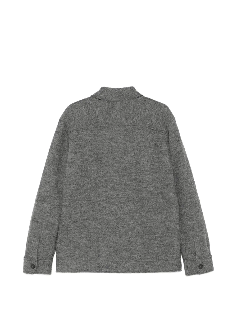 Xacus Jersey shirtjack met scheerwol Grijs
