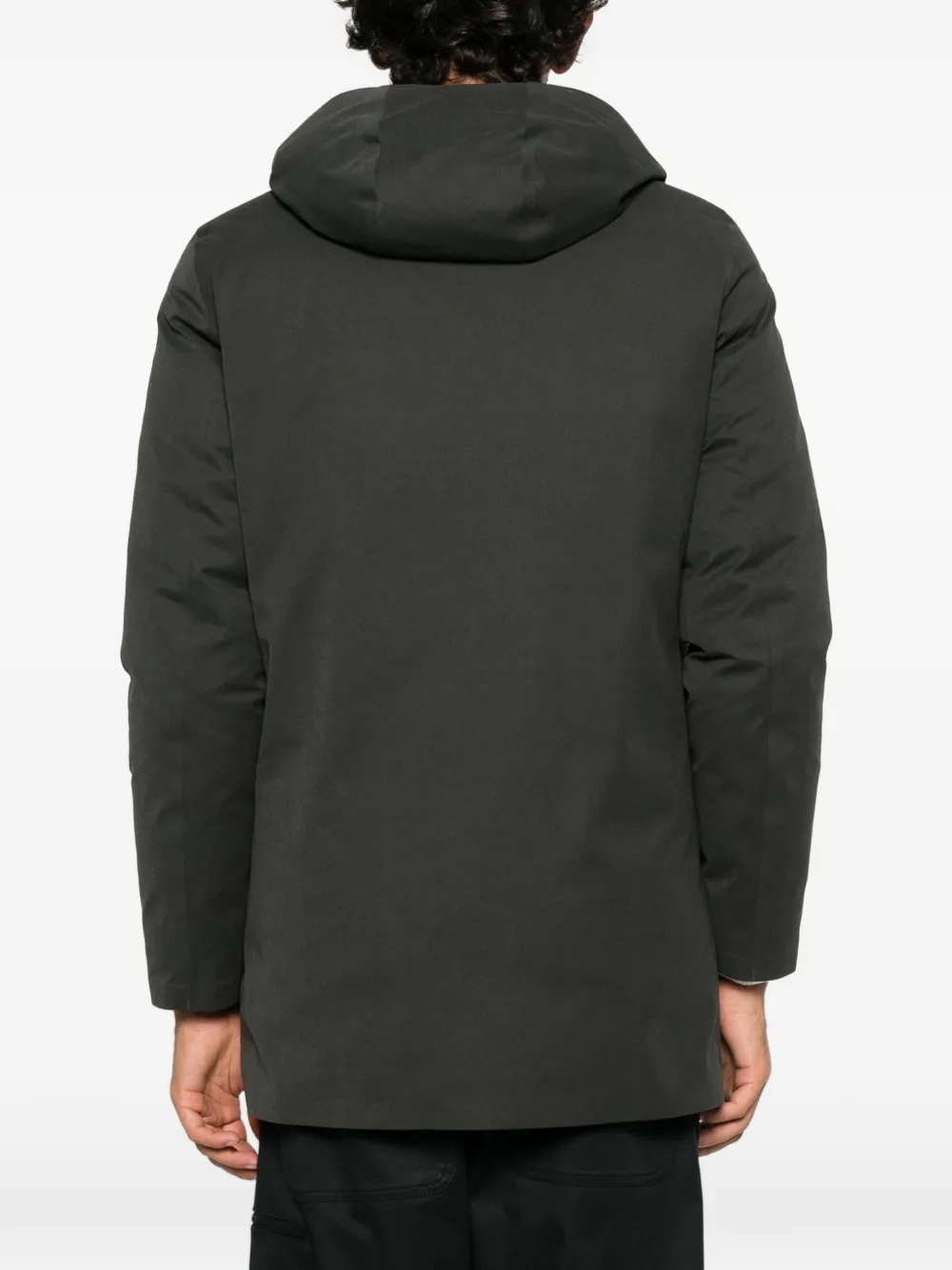 RRD hooded logo-patch coat Groen