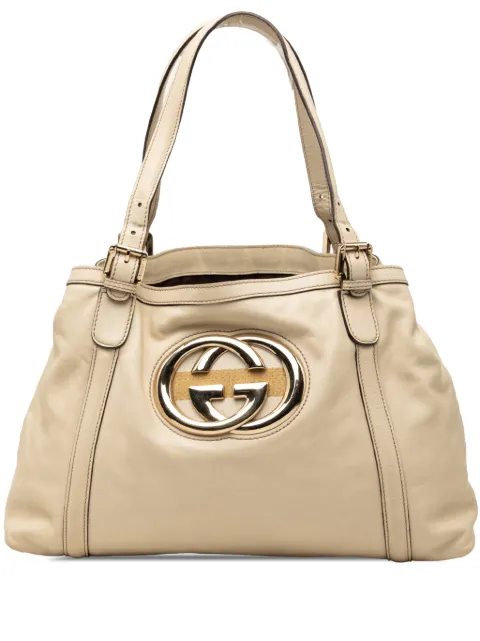 Gucci Pre-Owned 2000-2015 Calfskin Dialux Britt tote bag