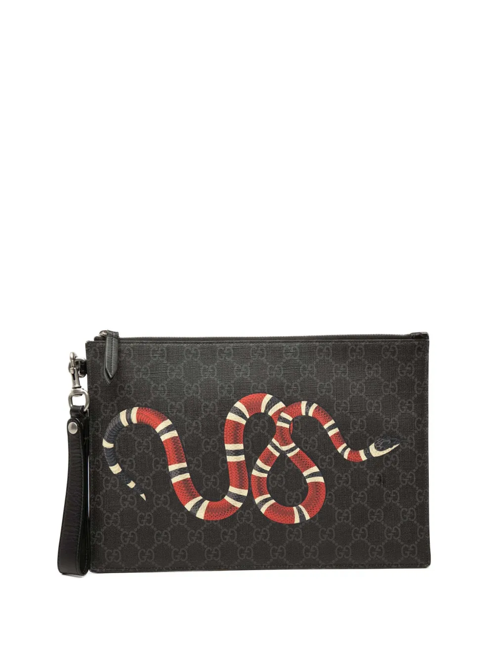 Gucci Pre-Owned 2000-2015 GG Supreme Kingsnake clutch bag - Schwarz