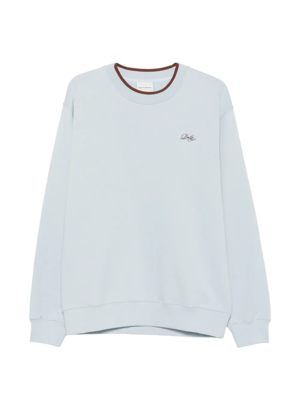 Drôle De Monsieur logo-embroidered sweatshirt - Blau