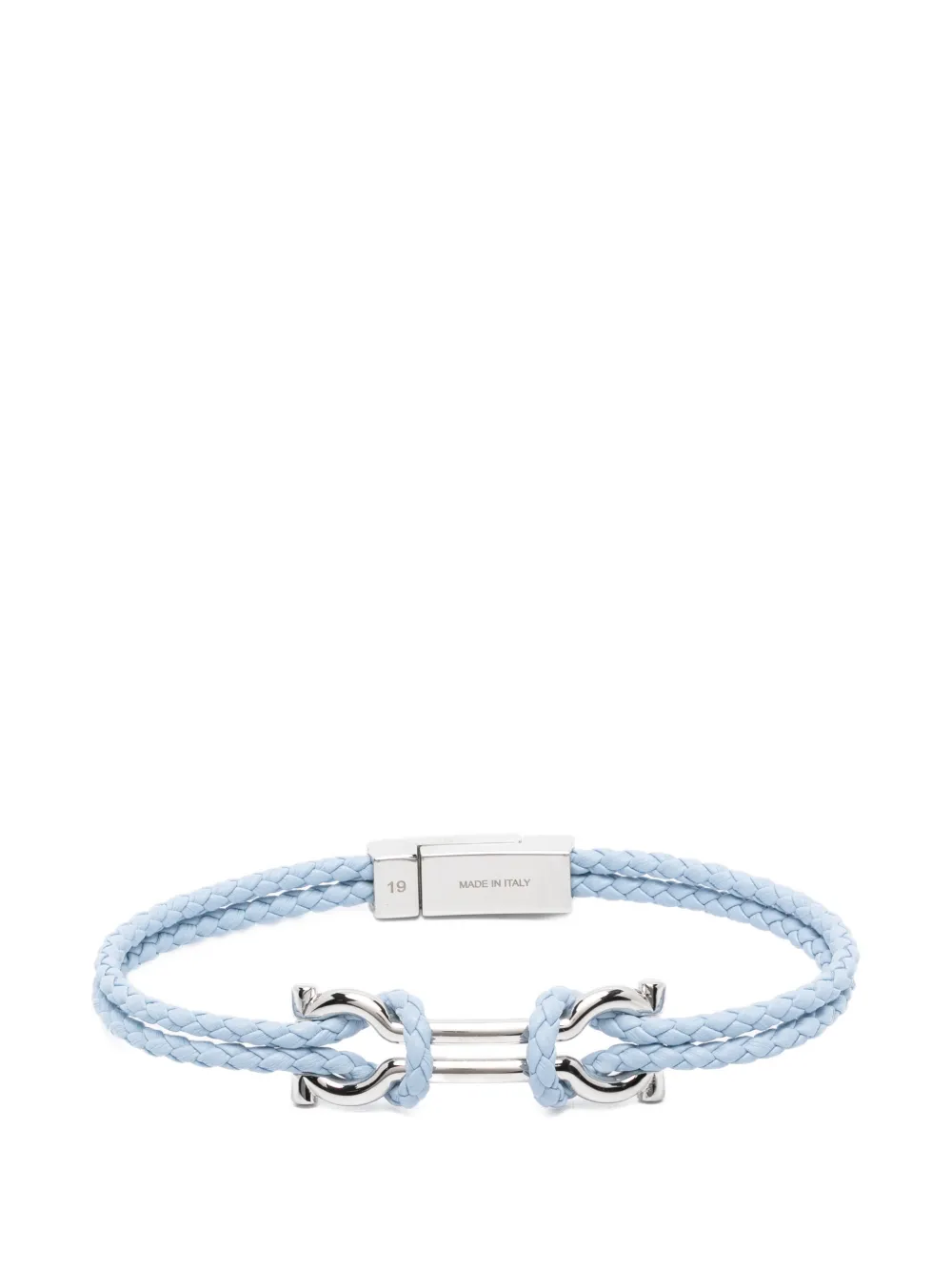 Ferragamo Gancini braided bracelet - Argento