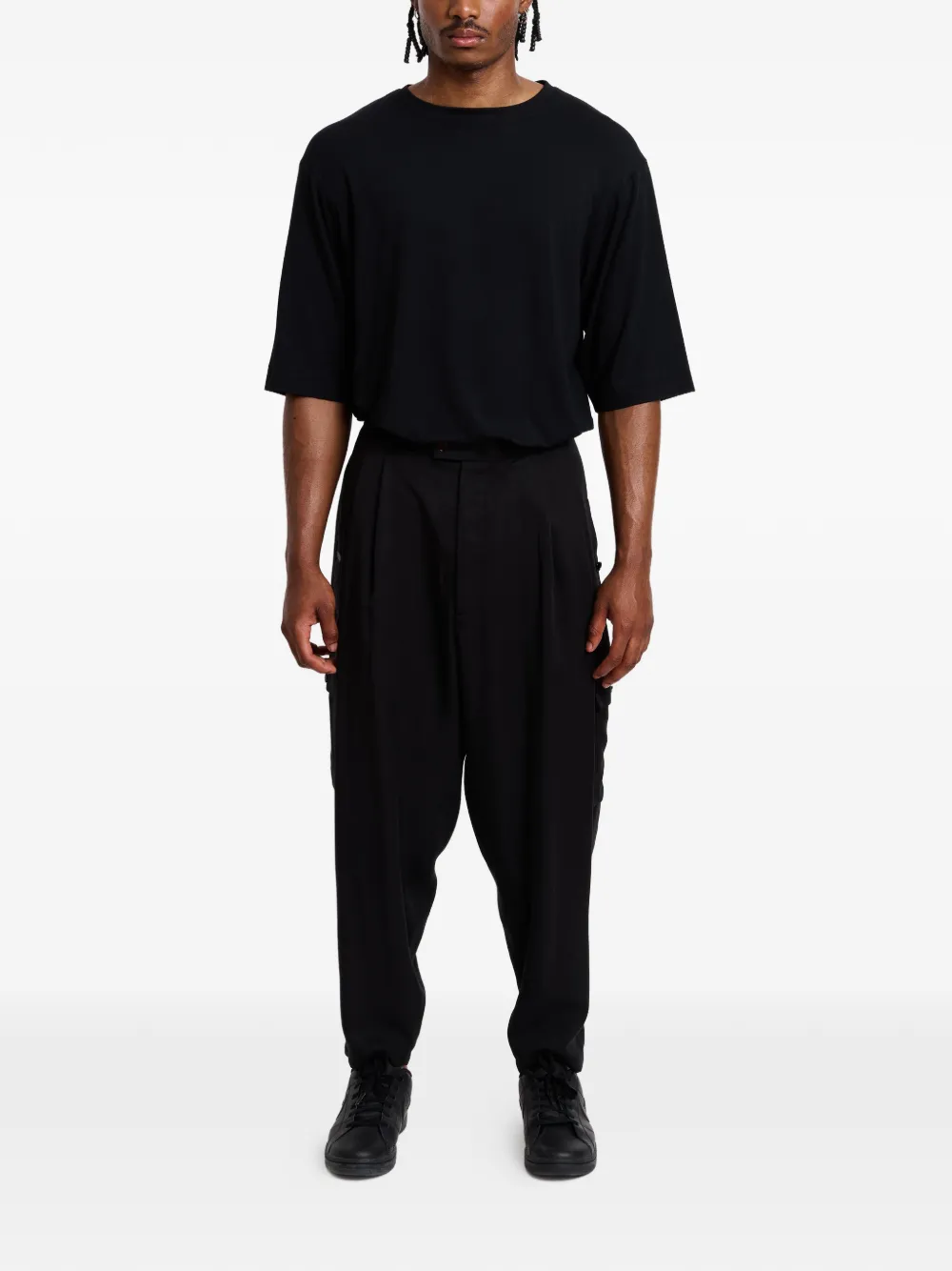  House Of The Very Islands Nathan Pleated Cargo Pants - Noir 