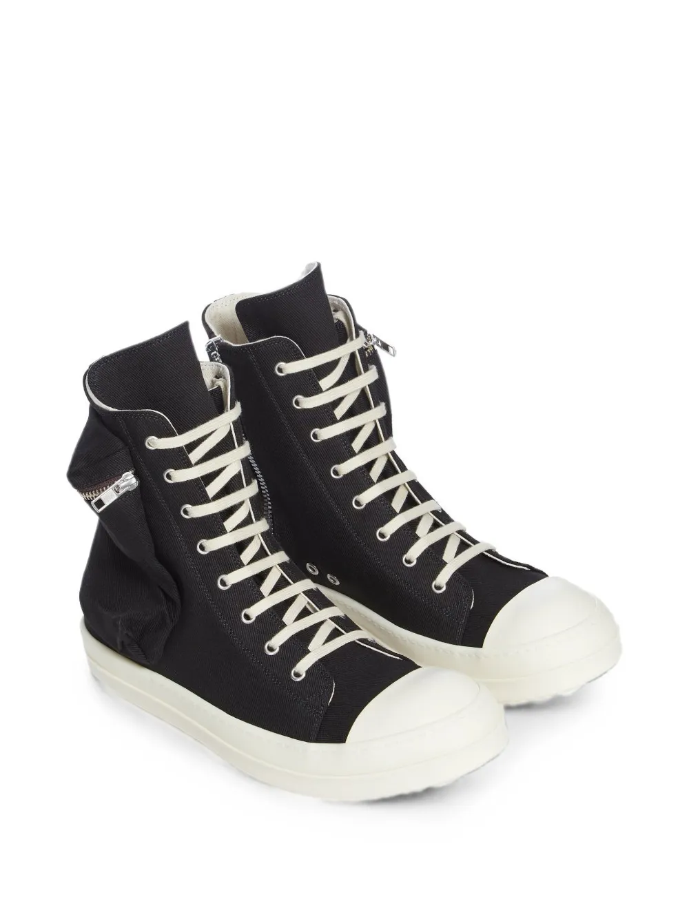Rick Owens DRKSHDW Cargo Sneaks high-top cotton sneakers Zwart