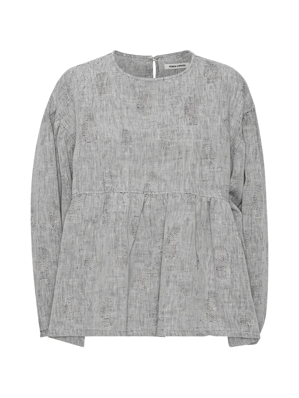 Henrik Vibskov Bowl flared-hem linen blouse - Grey