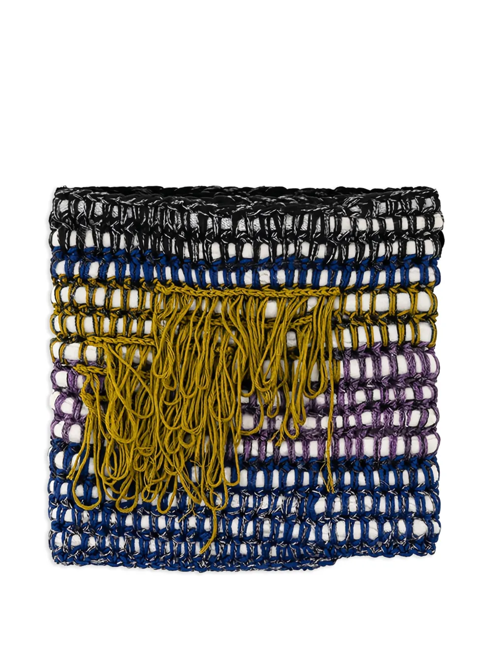 House Of The Very Islands Drew abstract-design knitted scarf - Blu