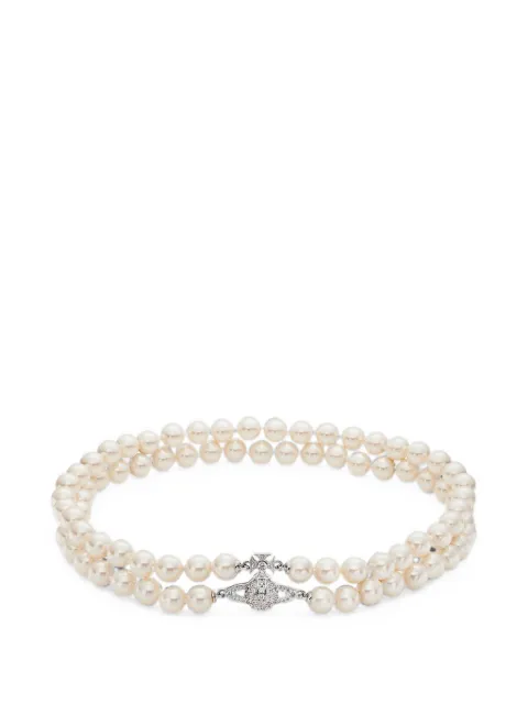 Vivienne Westwood Orb-plaque pearl-bead necklace