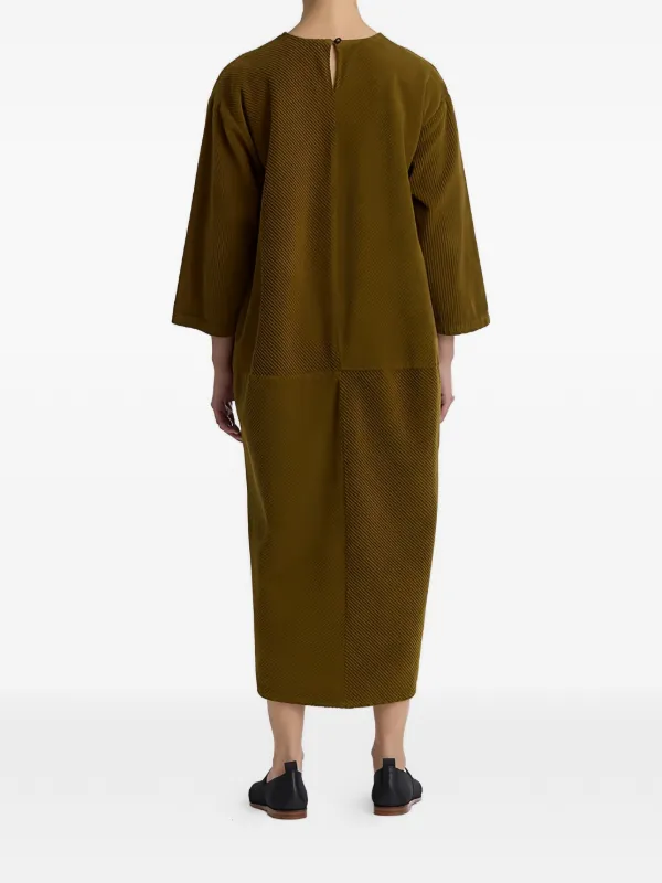 Black Crane Radiant Corduroy Maxi Dress | Green | FARFETCH AO Black Crane Radiant Corduroy Maxi Dress | Green | FARFETCH AO