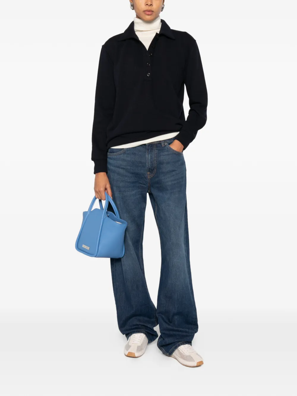 Citizens of Humanity Poloshirt met knopenbies Blauw