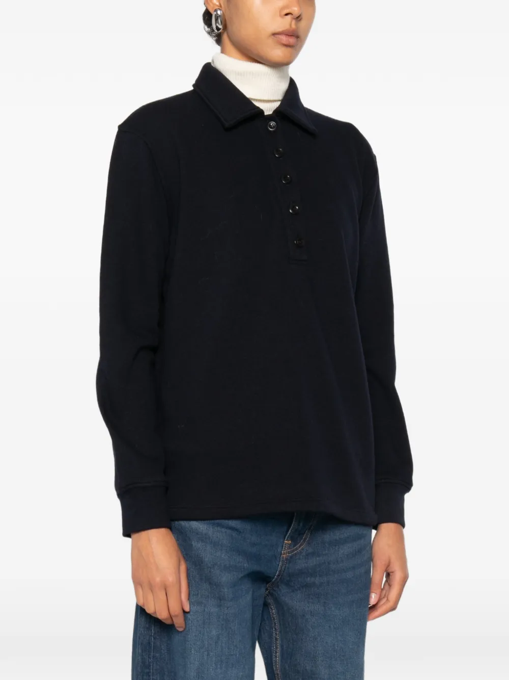 Citizens of Humanity Poloshirt met knopenbies Blauw
