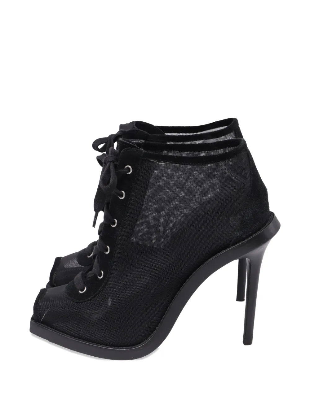 Versace mesh lace-up sandals - Schwarz