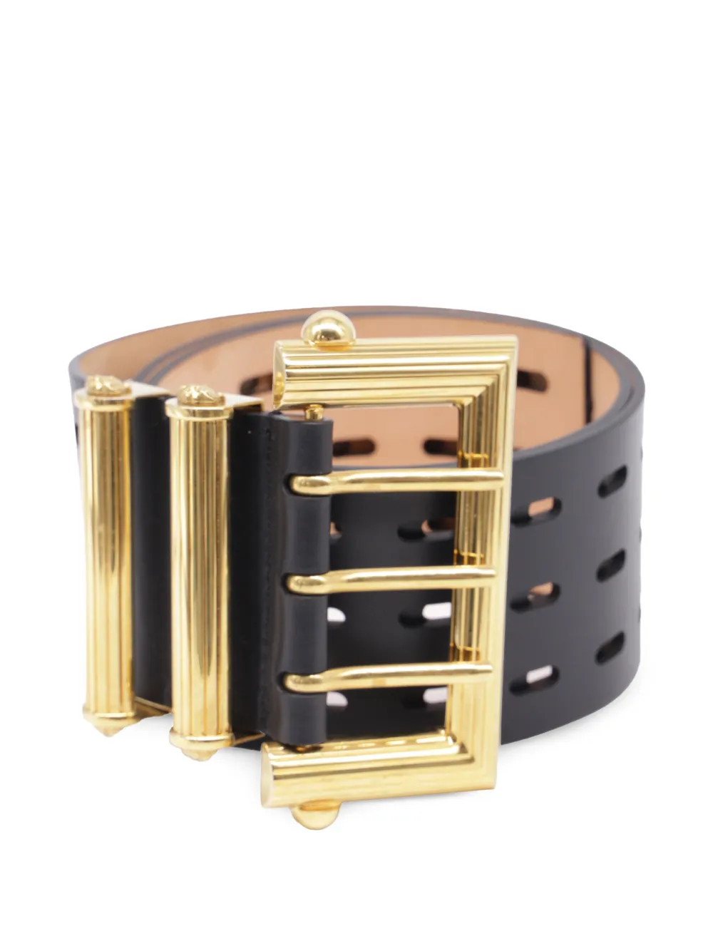 Versace Pre-Owned wide 3-hole belt - Schwarz
