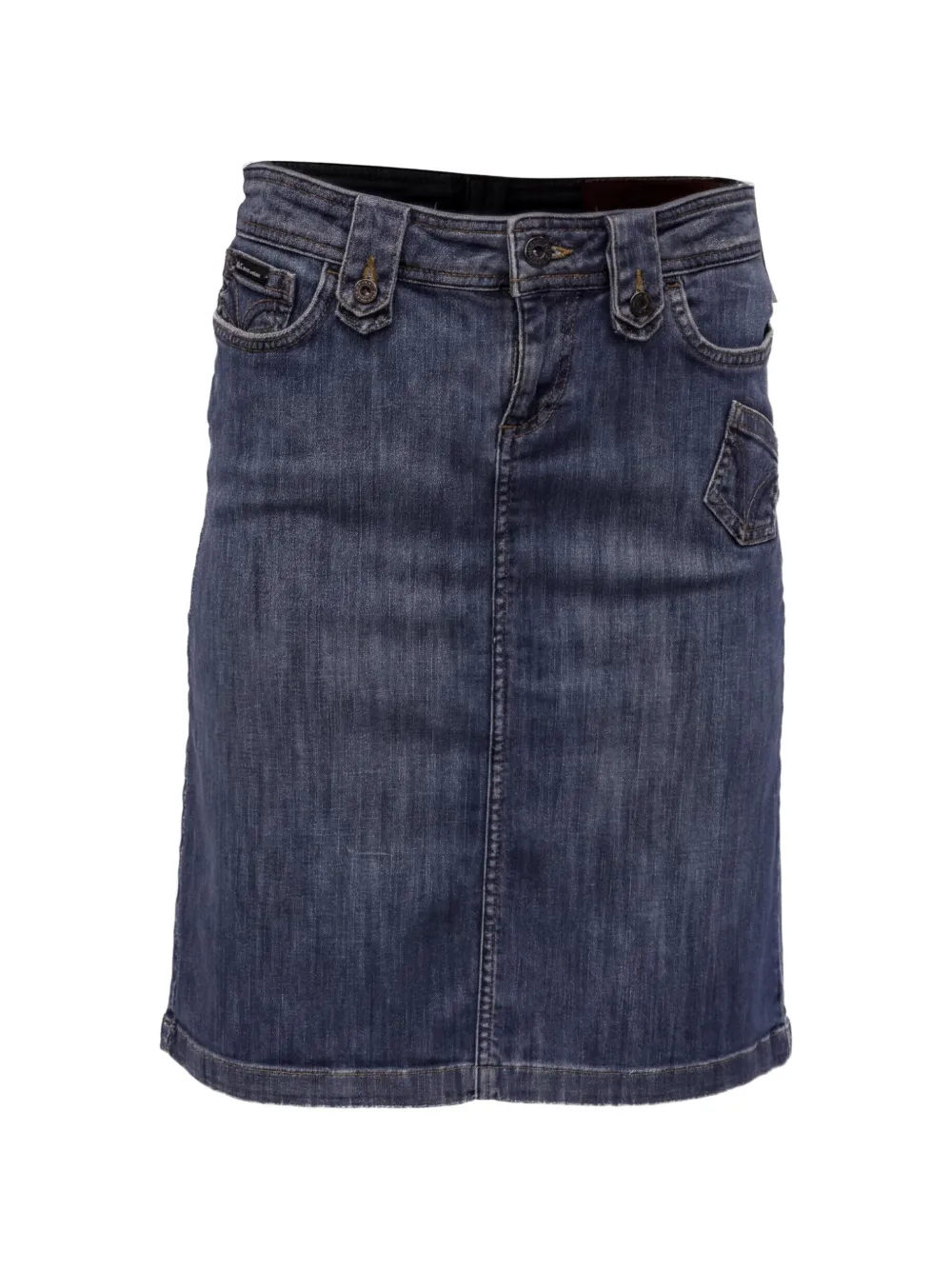 Pre-owned Dolce & Gabbana Mini Denim Skirt In Blue