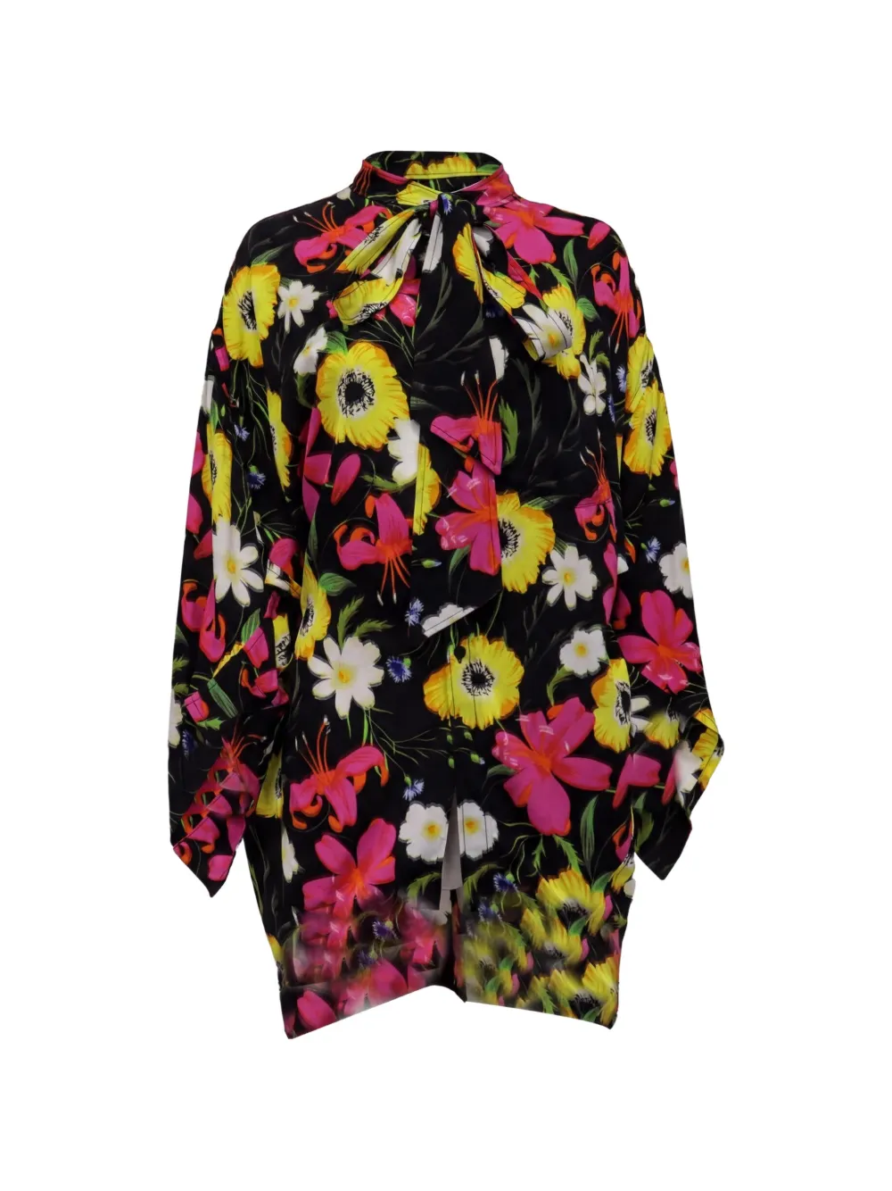 Balenciaga Pre-Owned Bluse mit Blumenprint - Schwarz
