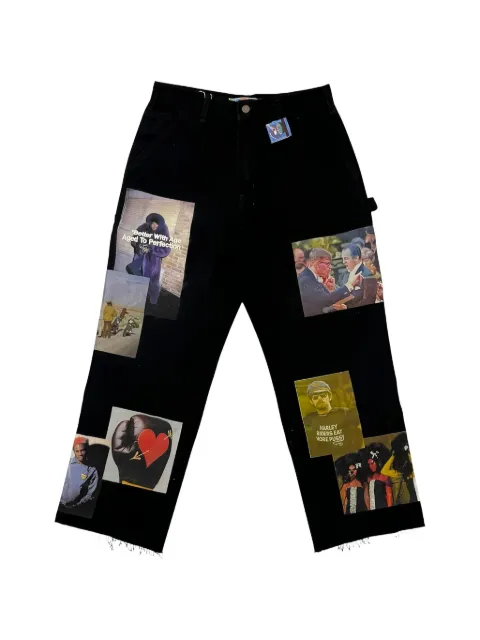 Better with Age  patch-detail carpenter trousers