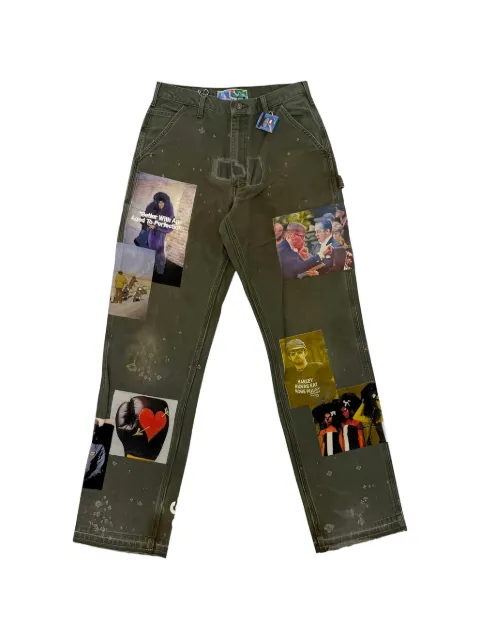 Better with Age  patch-detail carpenter trousers