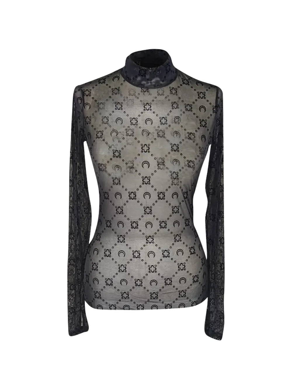 Marine Serre Moonogram high-neck top - Nero