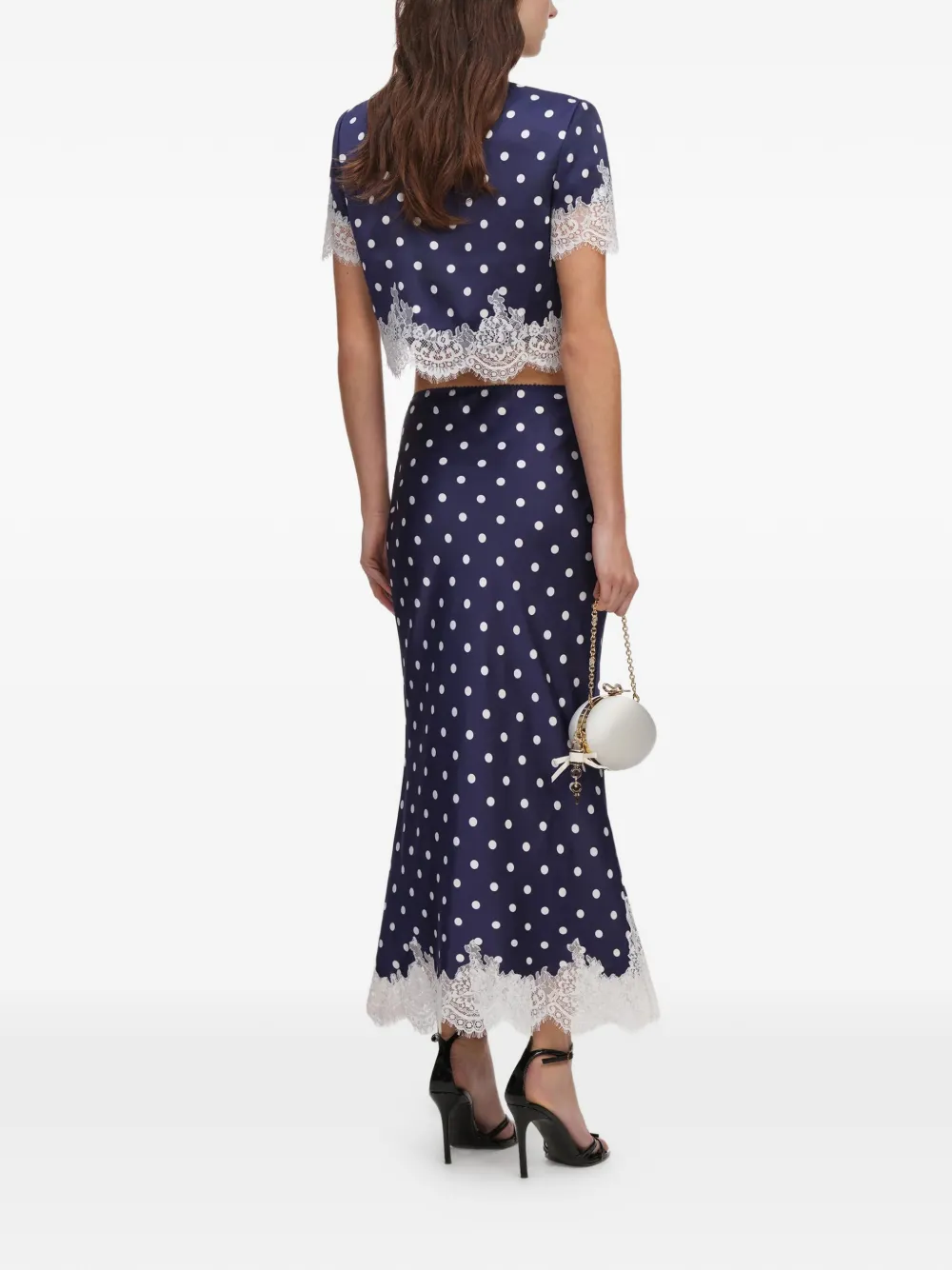 Self-Portrait Rok met stippen Blauw