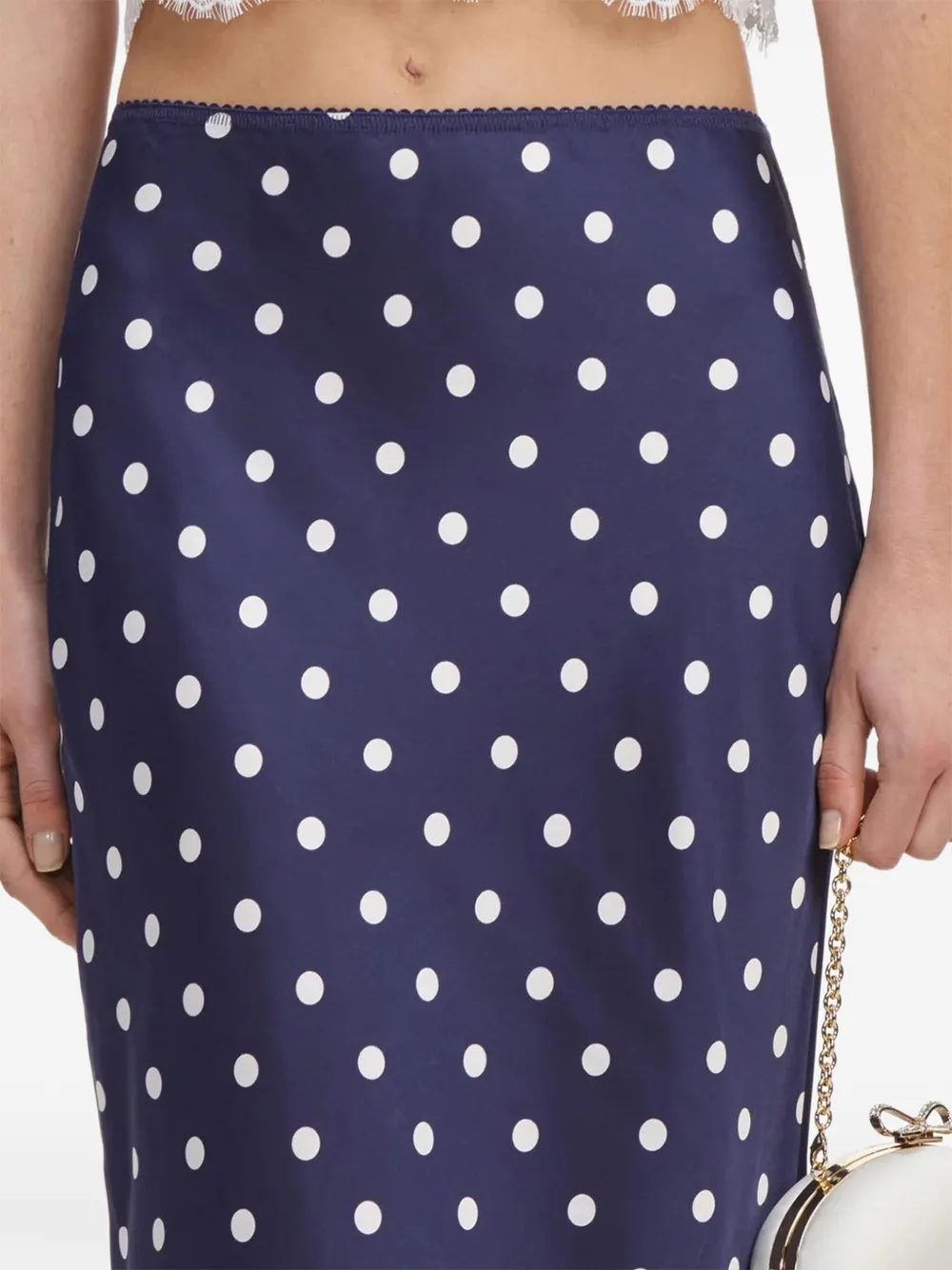 Self-Portrait Rok met stippen Blauw