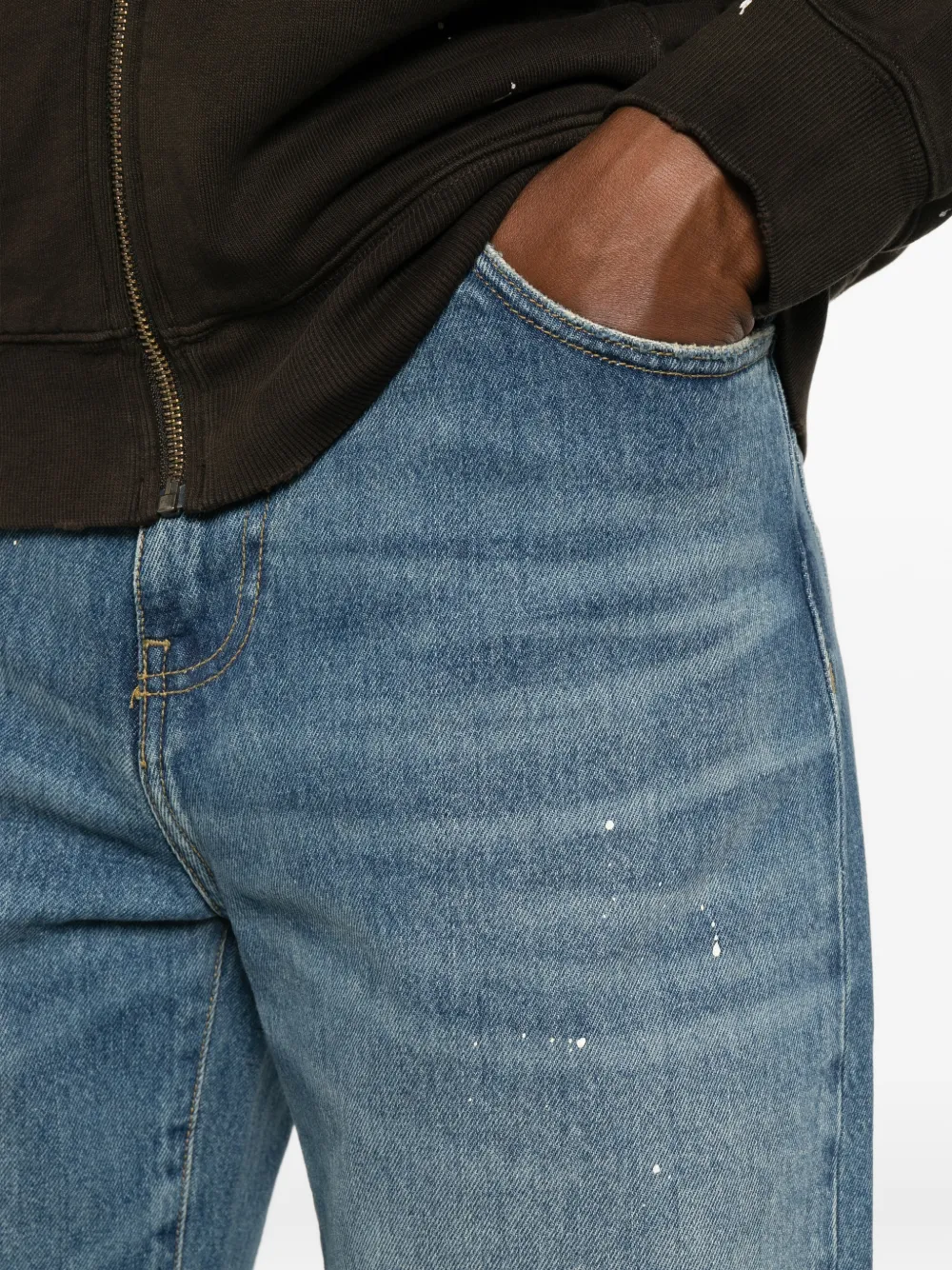 Carhartt WIP Landon jeans met verfspatten Blauw