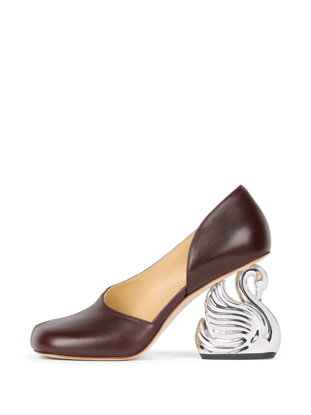 A.W.A.K.E. Mode Vesper swan-heel pumps Bruin