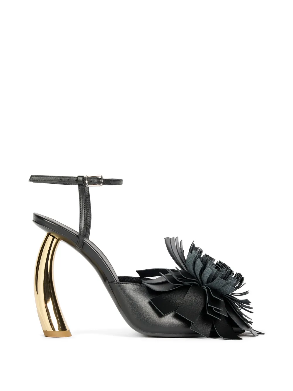 A.W.A.K.E. Mode Justine pom-pom sandals Zwart