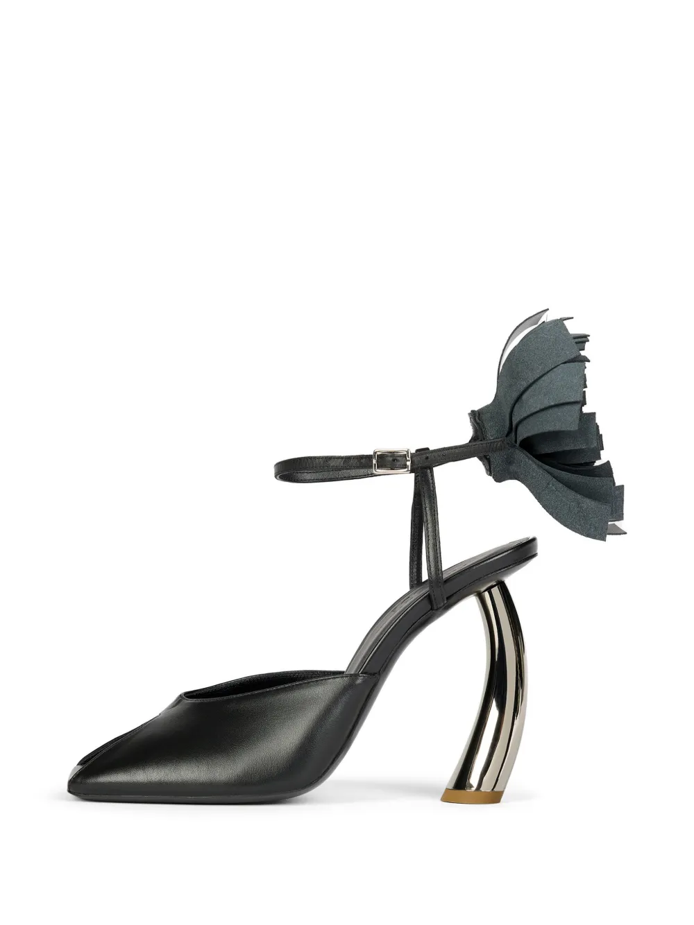 A.W.A.K.E. Mode Justine pom-pom sandals Zwart